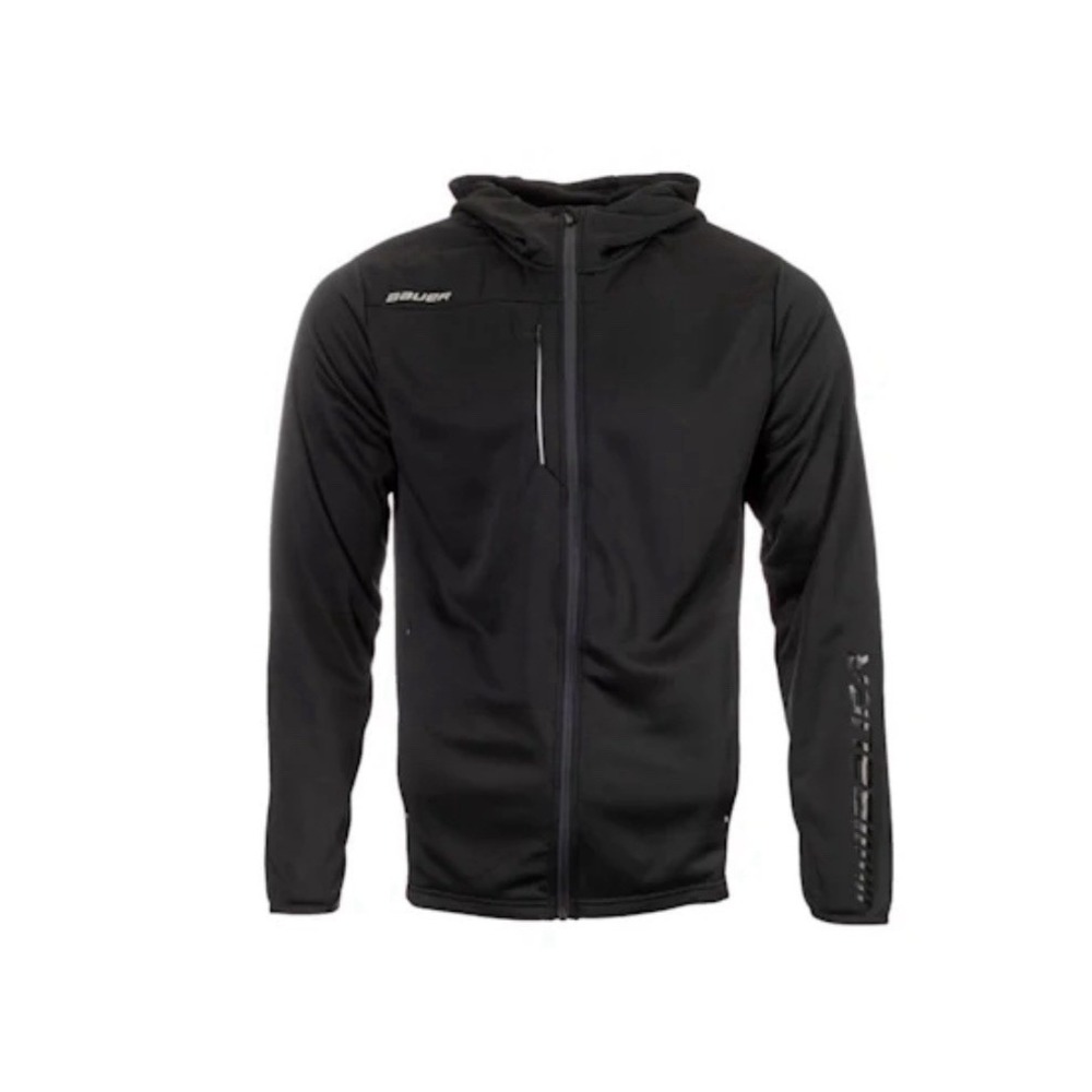 BAUER VAPOR FLEECE FULL ZIP HOODY - YOUTH Black Small